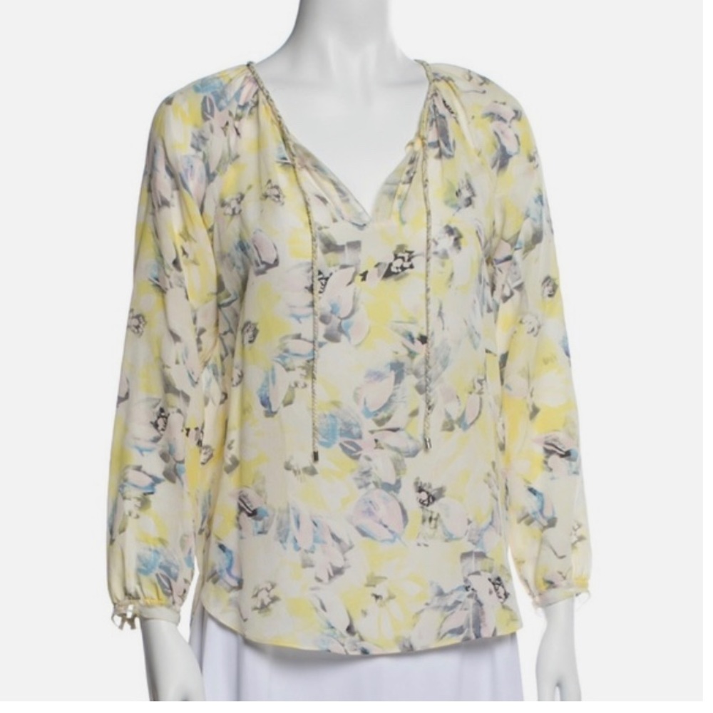 Rebecca Taylor yellow silk blouse